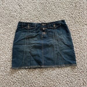 Squeeze Dark Blue Denim Mini Skirt